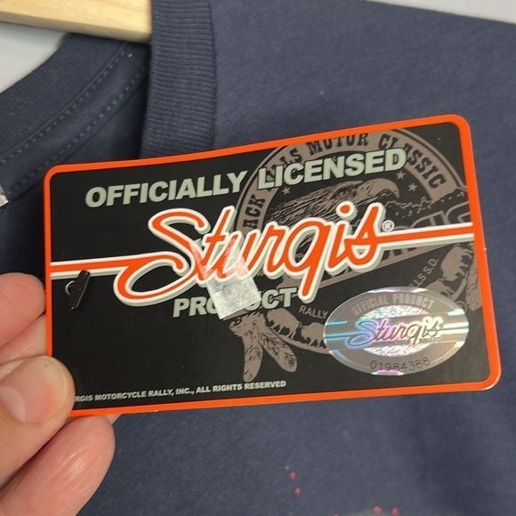 HOT LEATHERS APPAREL WOMENS X-LARGE BLUE STURGIS SHORT SLEEVED TSHIRT 2016 NWT - Picture 5 of 9